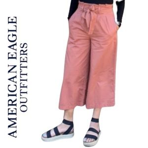 🔥50%OFF🔥 AEO Paperbag Waist
Cropped Pant Culottes Belt Pleats Plus Size 18